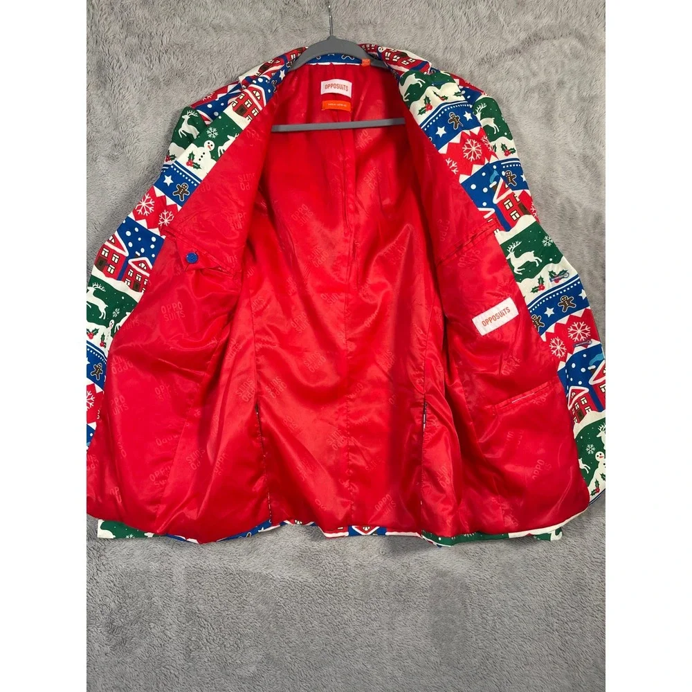 Opposuits‎ Christmas Holiday Blazer Jacket M US 38-40 Festive Party Fun READ